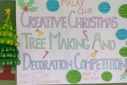 Malay Club  “Creative Christmas Tree Making and Decoration Competition”